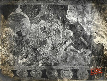 Lepakashi Veerabhadra temple Painting on the ceiling of Natya Mandapa