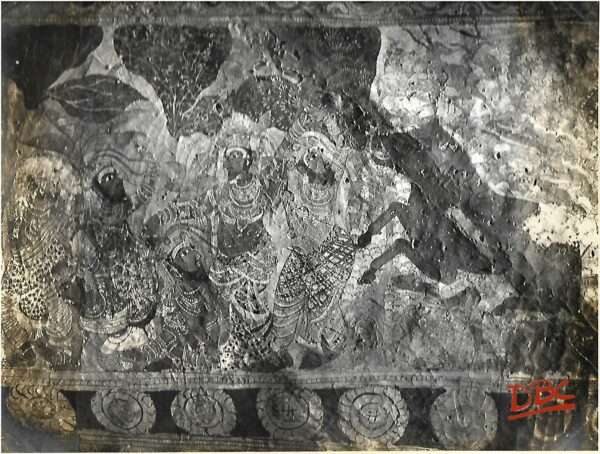 Lepakashi Veerabhadra temple Painting on the ceiling of Natya Mandapa