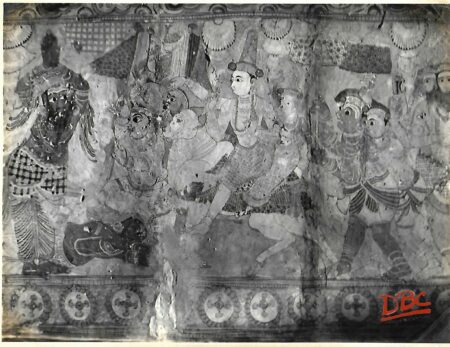 Lepakashi Veerabhadra temple Painting on the ceiling of Natya Mandapa