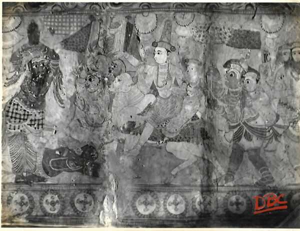 Lepakashi Veerabhadra temple Painting on the ceiling of Natya Mandapa