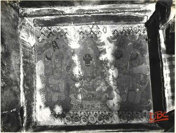 Lepakashi Veerabhadra temple Painting on the ceiling of Vishnu subshrine