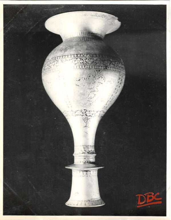 antique piece in brass and bidri (two pes)