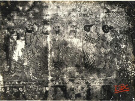 Lepakashi Veerabhadra temple Painting on the ceiling of Natya Mandapa