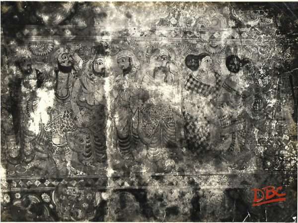Lepakashi Veerabhadra temple Painting on the ceiling of Natya Mandapa