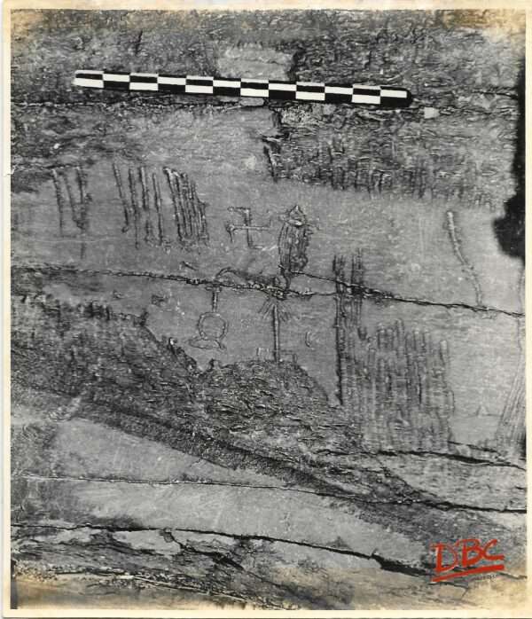 Rajgir : Inscription on the Roof Top of Sone Bhandar Cave.