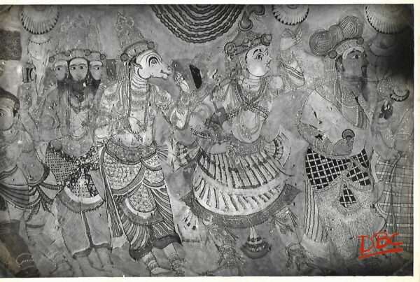 Lepakashi Veerabhadra temple Painting on the ceiling of Natya Mandapa