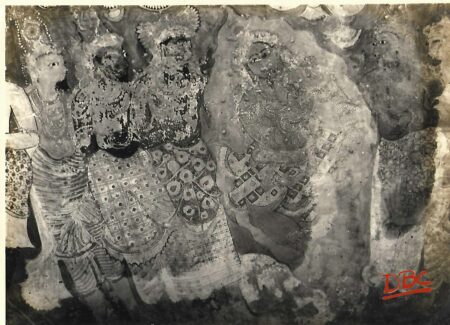 Lepakashi Veerabhadra temple Painting on the ceiling of Natya Mandapa