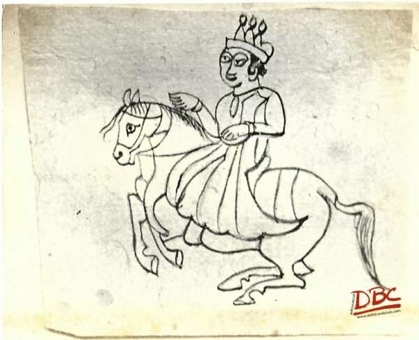 Rajasthan Painting paper design ride on hourse