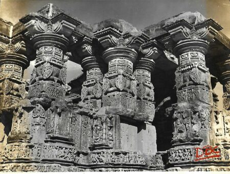 Kiradu (Rajasthan) Shiv Temple.  Details of Pillars