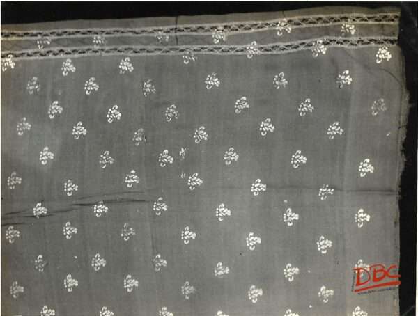 Red Silk With Gold Kheri Printed