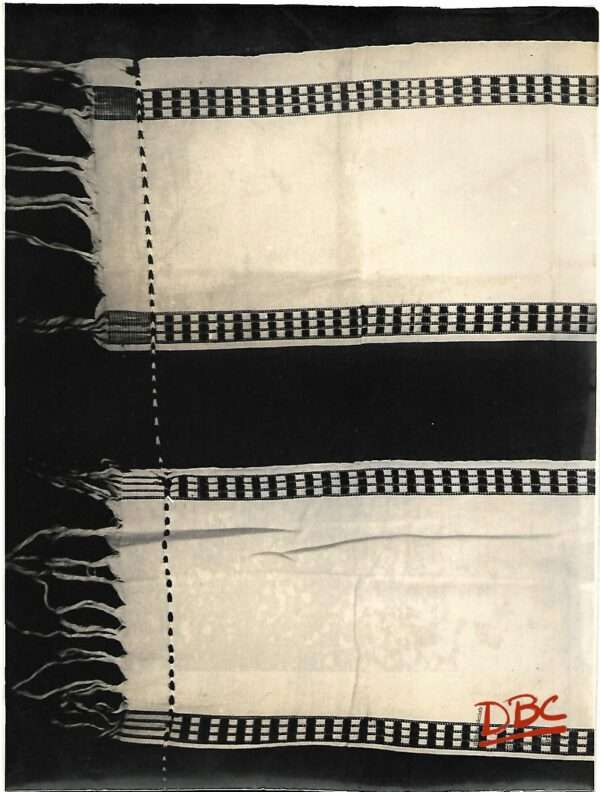 BED COVER- WHITE & BLACK