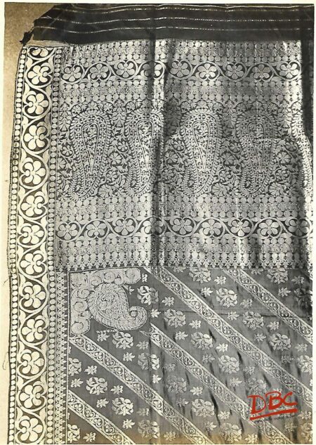 Maroon Silk Sari Textile