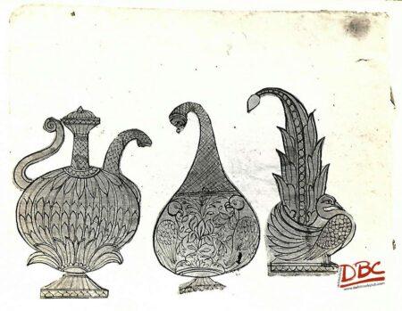 Rajasthan  paper design Motifs for Ornamention on vasus
