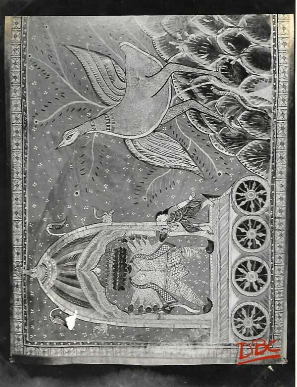 Painting Jatayu Fighting With Ravana