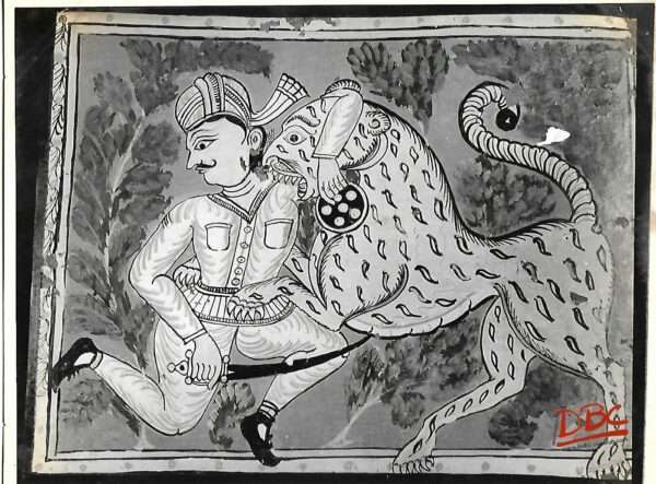 Painting Lion And A Man