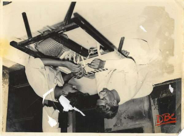 Md. Kala Hafiya training a boy