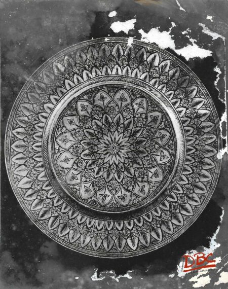 PLATE BRASS INLAID