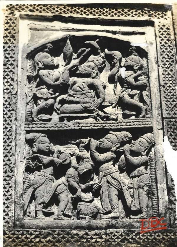 vishnufour decorations on the wal of hadan mohan temple