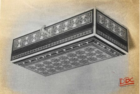 wooden box with ivary inlay