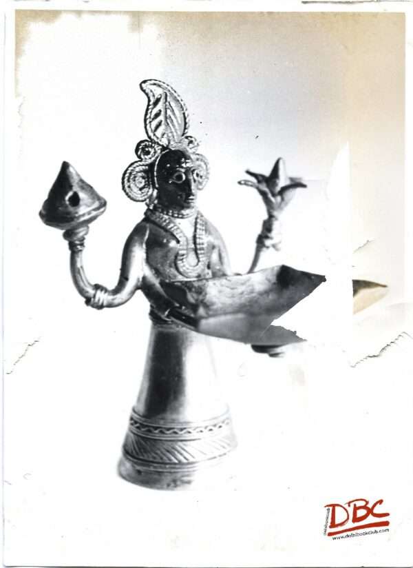 four handed standing female holding panche pradip floweres (dhora) w. bengal