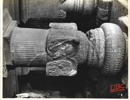 Ellora Cave No. 33 - Close up of a Pillar in the upper Storey