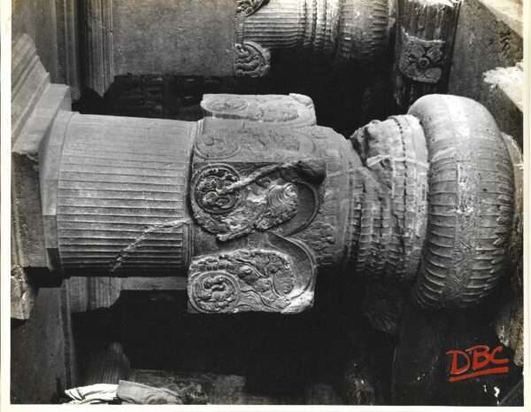 Ellora Cave No. 33 - Close up of a Pillar in the upper Storey