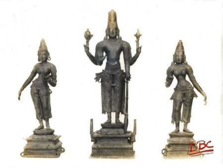 Vishnu With Sridevi and Bhudevi Perunthottam, Tanjavur Dt.