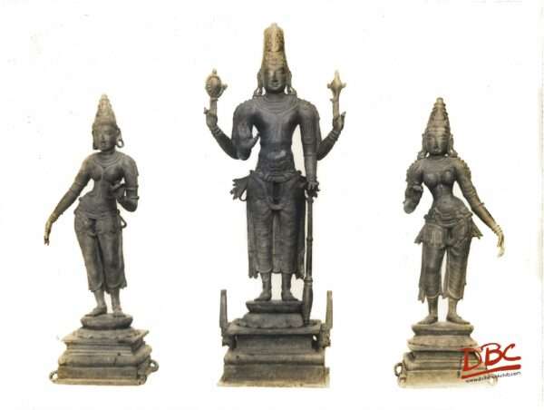 Vishnu With Sridevi and Bhudevi Perunthottam, Tanjavur Dt.