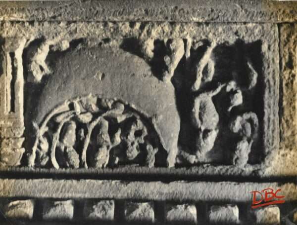 Aihole Durga Temple - Rama - Lakshamna Going Across the Ganges