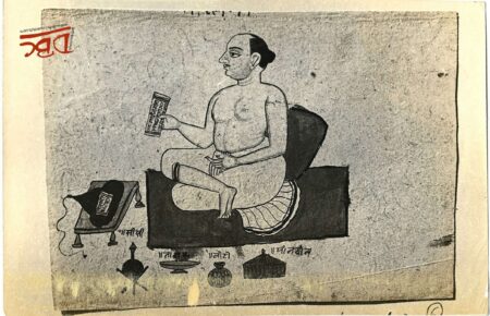 Paper Painting Rajasthan Devotee