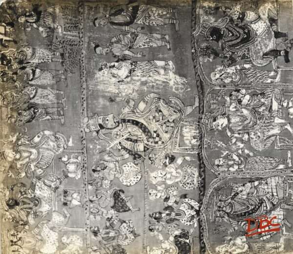 Painting miniature Kashmir Viswa Drinking Water of Hell