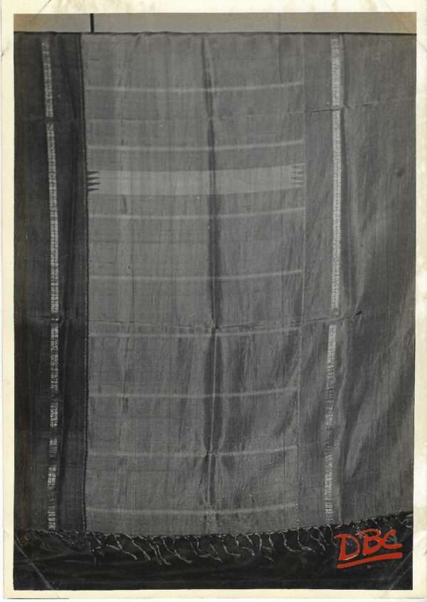Sari With Brocode heebs over the Body and Green Borders Silk (South India)