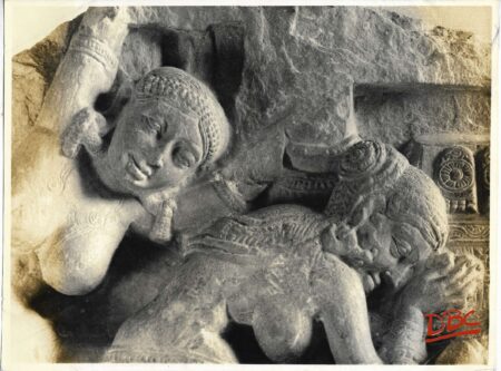 Amaravati : Worship of Foot Prints & Throne From Madras Museum (Symbol of Budha)