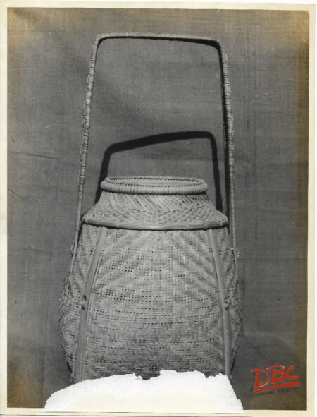 A Contaier with a Lid & Handle - Basketry Work
