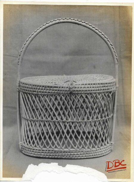 Basket  With A Lid & Handle Basket Work