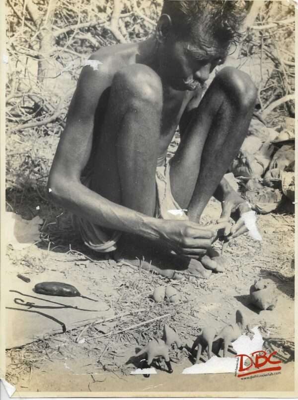 A Craftsman Making the Clay Fig. of an Elephant