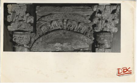 An Arch Depicting Elephant Fig. & Pillars on Both Sides