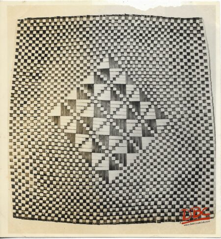 A Man Made of Black & White Cane Stripe In Crosspattern