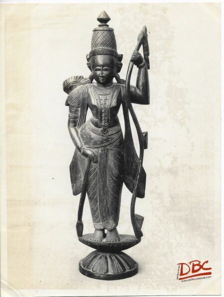 Lord Rama Standing on Lotus - Made of Wood