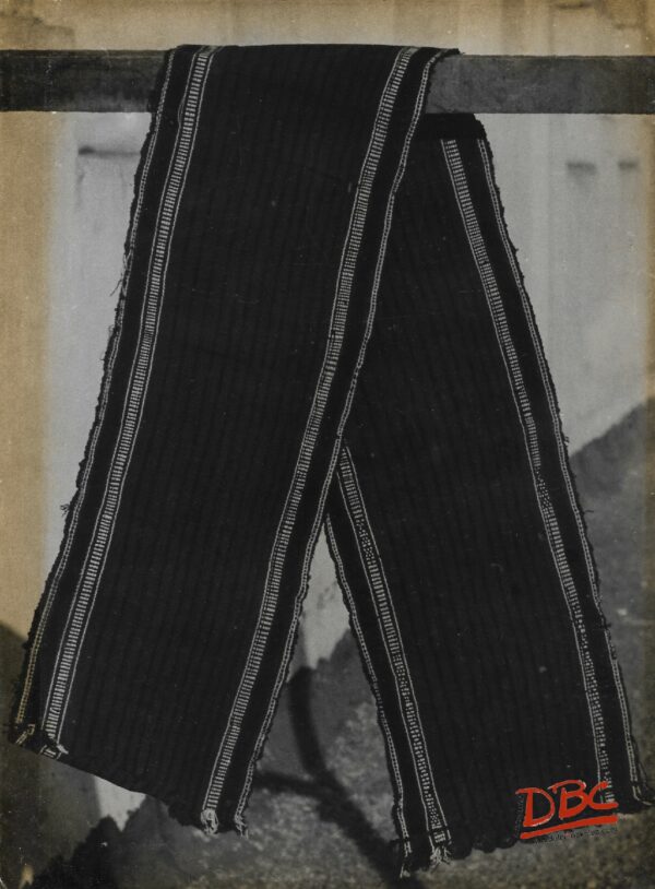 Resa Yongsa Chocolate Coloured Cotton Breast Band With Black Striks in the Middle And White Stripes On Two Sides Designed with Insert Wanimichi Called Yongsa by Women