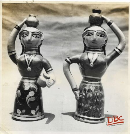 Two Clay Figures in Standing Position