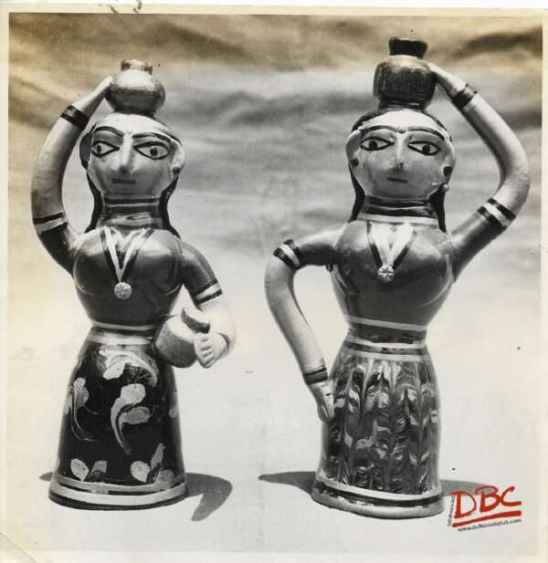 Two Clay Figures in Standing Position