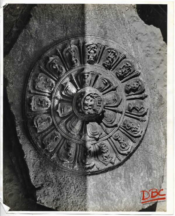 Konark - Lotus Ceiling Lying Near Sculpture
