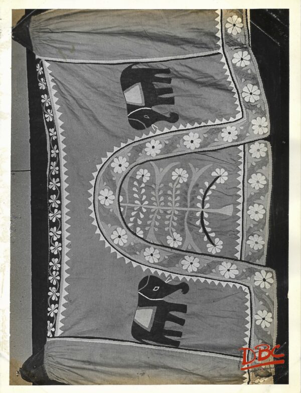 Cotton Pathc Work Poli (Palanquin Cover) With Elephant Figure