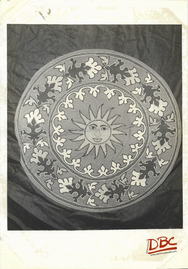 Applique Temple Curtain Tanjore Embroidered Round