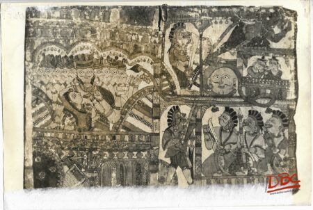 Fire With Funled Tail Painting Folk Ramayana (Maharashtra)