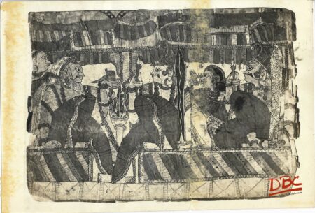 Welcome King Inlok to Rama Painting Folk Ramayana (Maharashtra)