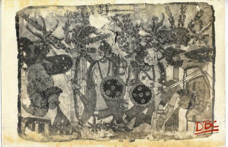 Destructin of Smbhraswa Painting Folk Ramayana (Maharashtra)
