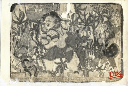 Trapedy of Surpanakha Painting Folk Ramayana (Maharashtra)