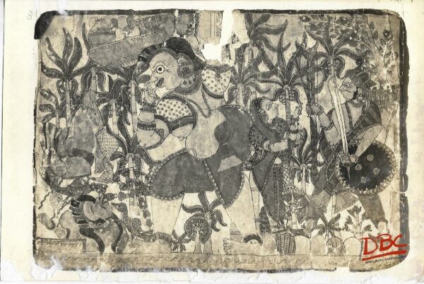 Trapedy of Surpanakha Painting Folk Ramayana (Maharashtra)